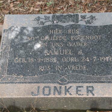 JONKER Samuel J. 1885-1976