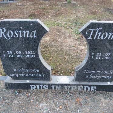 ? Thomas 1923-2004 & Rosina 1921-2001