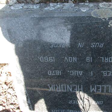 BOSHOFF Willem Hendrik 1870-1960