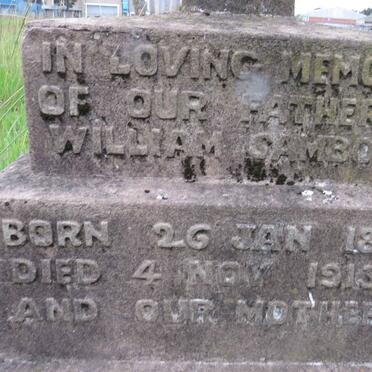 SAMBOER William 1840-1913 &amp; Eliza 1852-1934