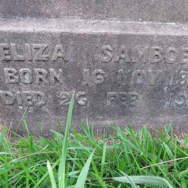 SAMBOER William 1840-1913 &amp; Eliza 1852-1934