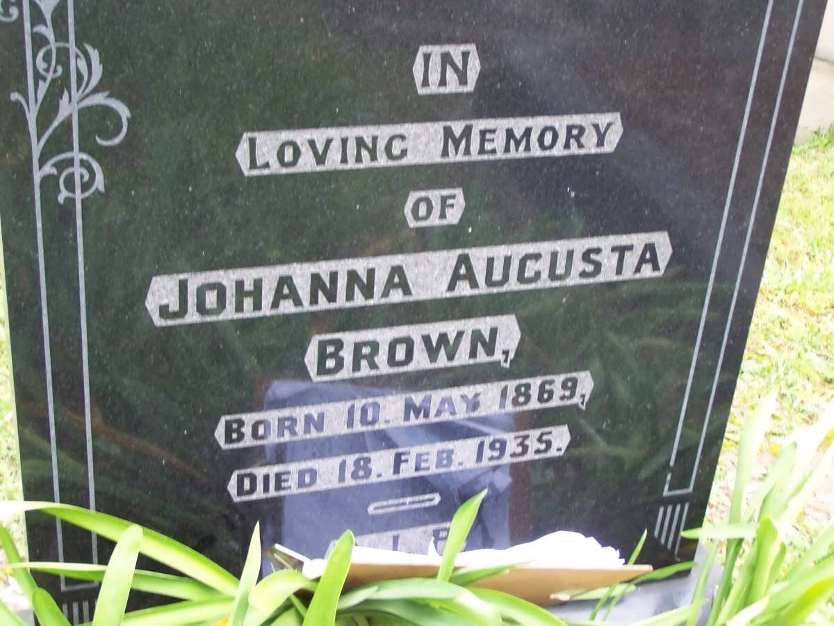 BROWN Johanna Augusta 1869-1935