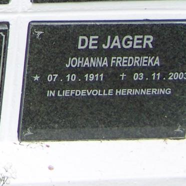 JAGER Johanna Fredrieka, de 1911-2003