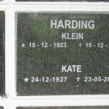 HARDING Klein 1923-2000 &amp; Kate 1927-2016