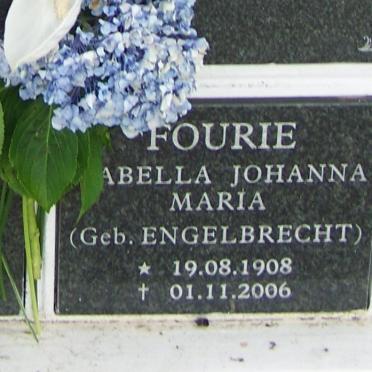 FOURIE Isabella Johanna Maria nee ENGELBRECHT 1908-2006