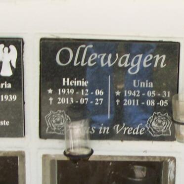 OLLEWAGEN Heinie 1939-2013 &amp; Unia 1942-2011