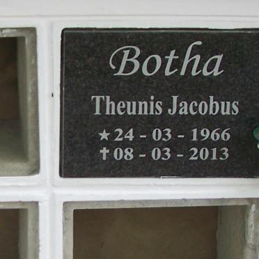 BOTHA Theunis Jacobus 1966-2013