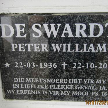 SWARDT Peter William, de 1936-2020