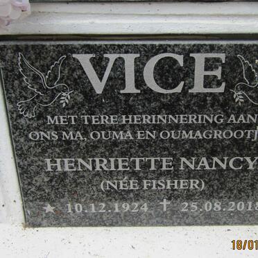 VICE Henriette Nancy nee FISHER 1924-2018