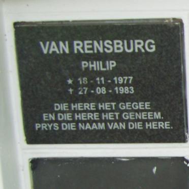 RENSBURG Philip, van 1977-1983