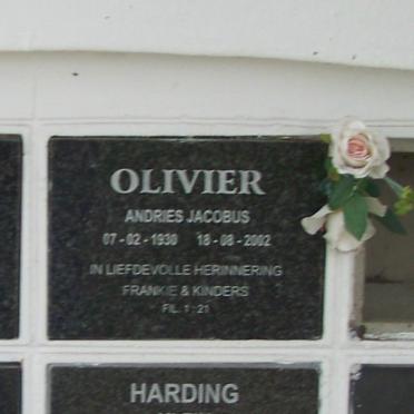 OLIVIER Andries Jacobus 1930-2002