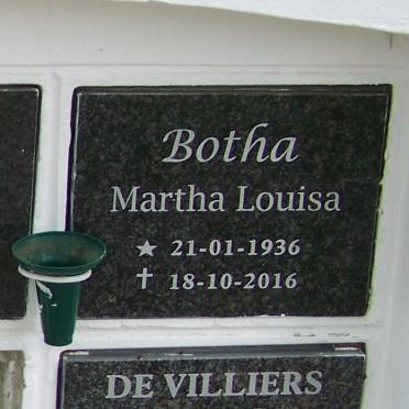 BOTHA Martha Louisa 1936-2016