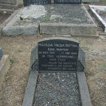 BOTHA Matilda Hilda nee HURTER 1908-1945