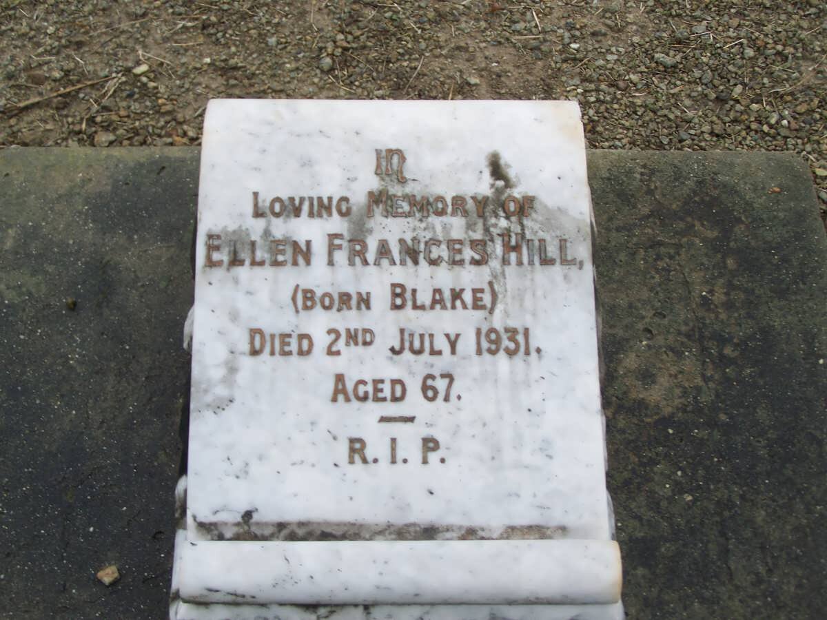 HILL Ellen Frances nee BLAKE -1931