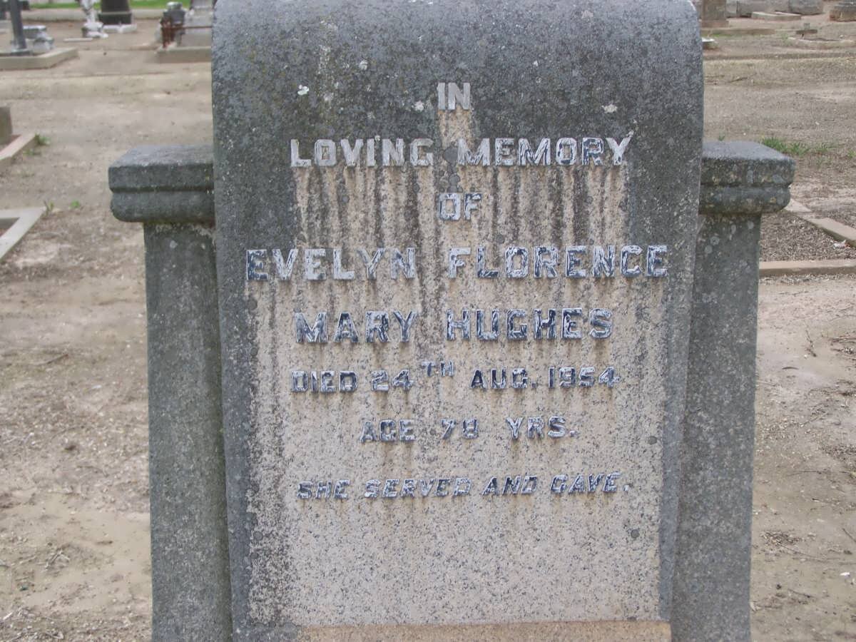HUGHES Evelyn Florence Mary -1954