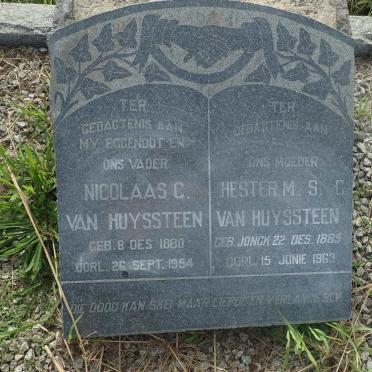 HUYSSTEEN Nicolaas C., van 1880-1954 &amp; Hester M.S.C. 1885-1963