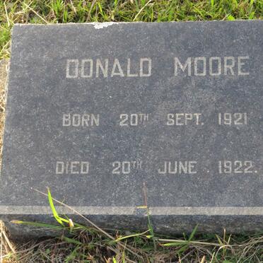 MOORE Donald 1921-1922