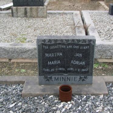 MINNIE Johan Adrian -1940 &amp; Martha Maria -1959