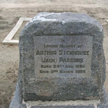 PARSONS Arthur Stenhouse 1882-1935