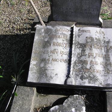 ROOYEN G.H., van 1857-1950 &amp; Helen E. DU PREEZ 1884-1923 _1