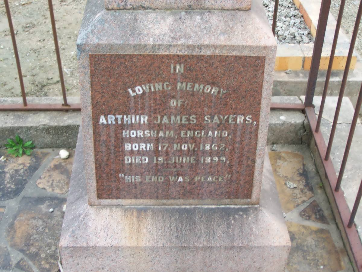 SAYERS Arthur James 1862-1899