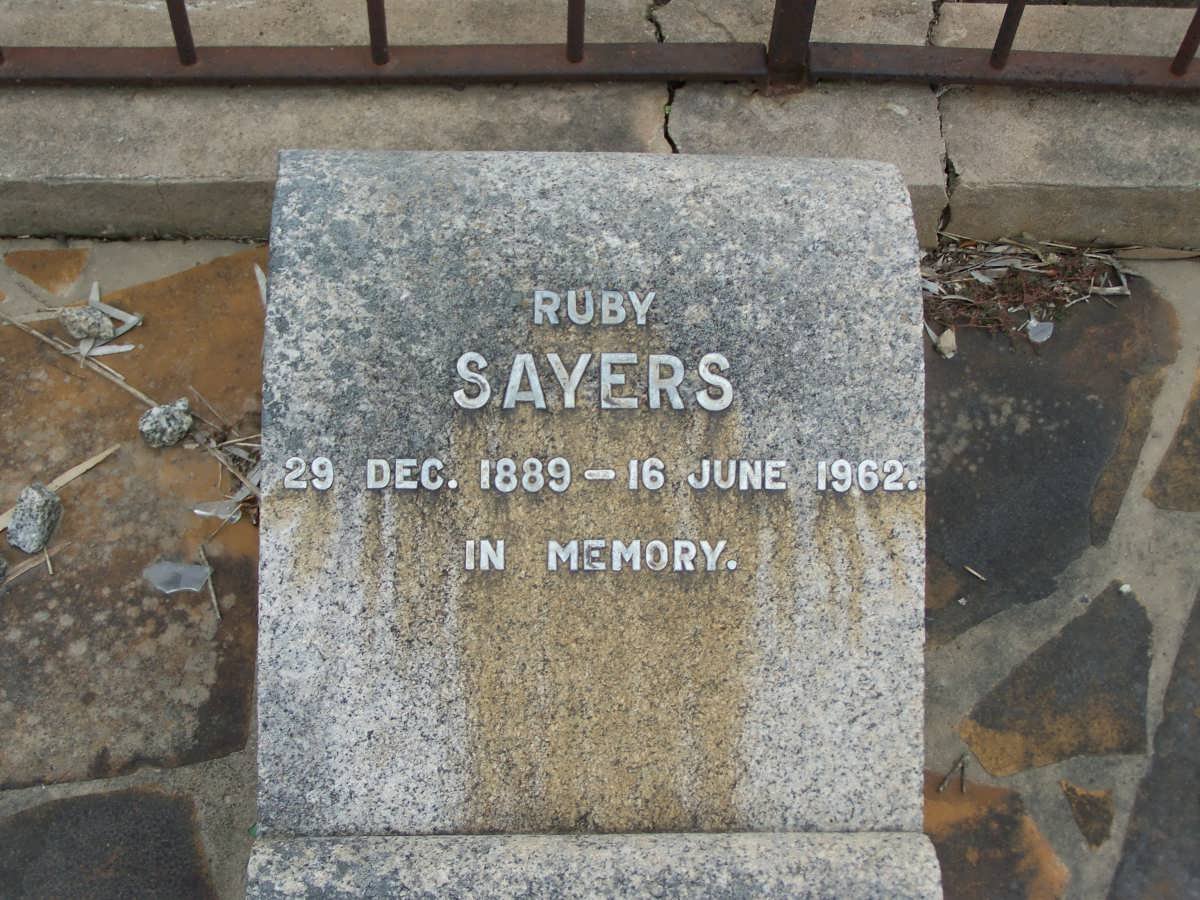 SAYERS Ruby 1889-1962
