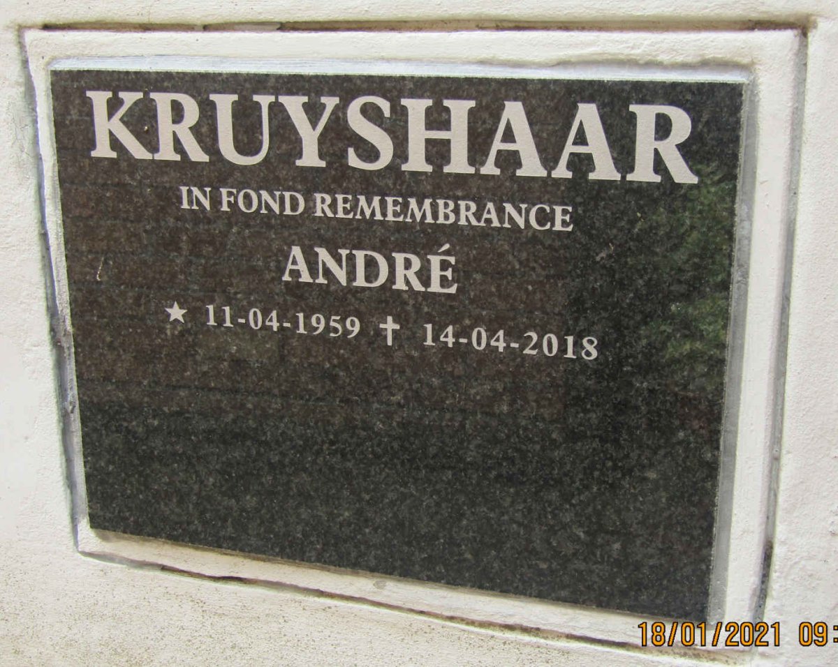 KRUYSHAAR André 1959-2018