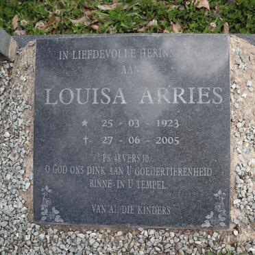 ARRIES Louisa 1923-2005