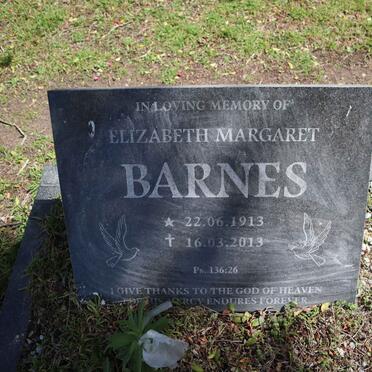 BARNES Elizabeth Margaret 1913-2013