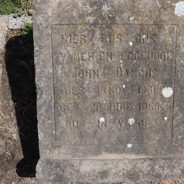 DAMONS John 1881-1958