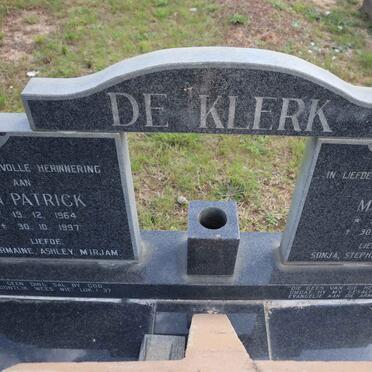 KLERK Ian Patrick, de 1964-1997 :: DE KLERK Maurice 1966-1997