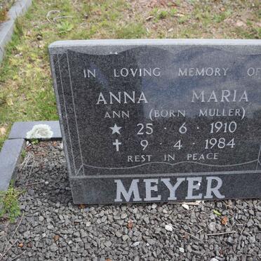 MEYER Anna Maria nee MULLER 1910-1984