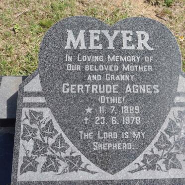 MEYER Gertrude Agnes 1889-1978