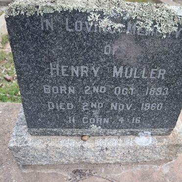 MULLER Henry 1893-1960