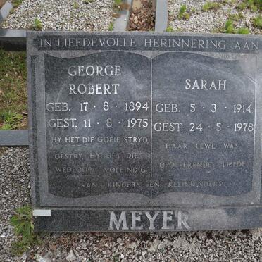 MEYER George Robert 1894-1975 :: MEYER Sarah 1914-1978