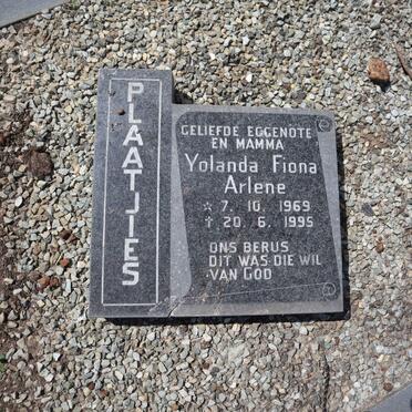 PLAATJIES Yolanda Fiona Arlene 1969-1995