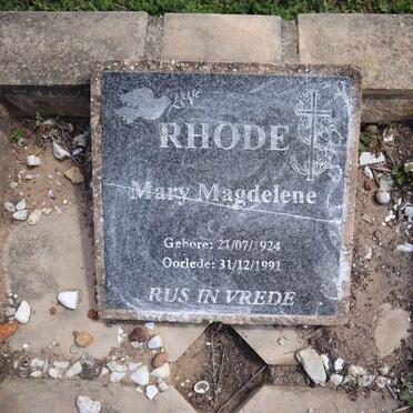 RHODE Mary Magdelene 1924-1991