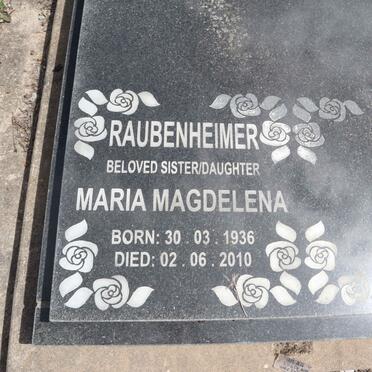RAUBENHEIMER Maria Magdelena 1936-2010