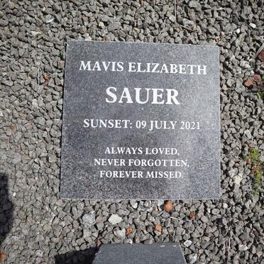 SAUER Mavis Elizabeth -2021