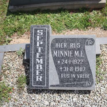 SEPTEMBER Minnie M.E. 1922-1987