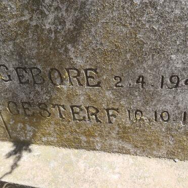 TREURNIET Cornelia Catharina 1897-1972 :: TREURNIET Nicolaas 1945-1970 _2