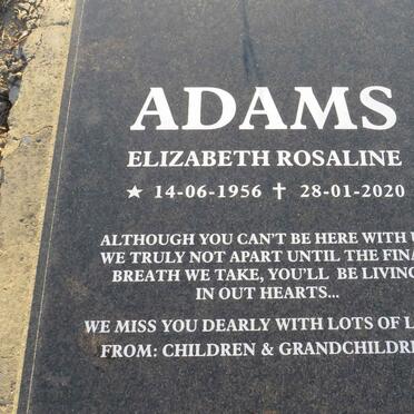 ADAMS Elizabeth Rosaline 1956-2020