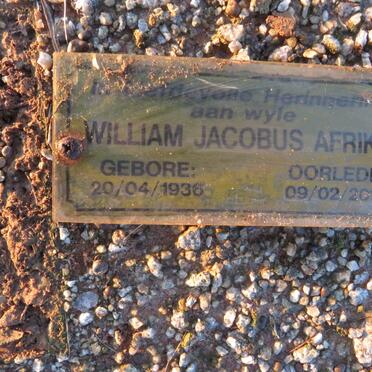 AFRIKA William Jacobus 1936-2010