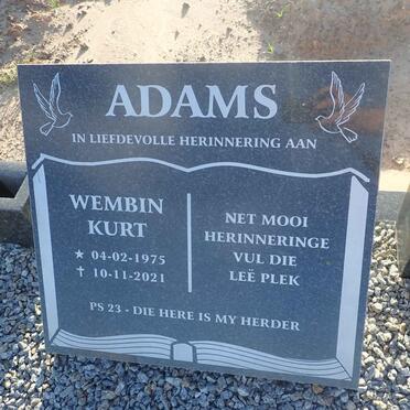 ADAMS Wembin Kurt 1975-2021