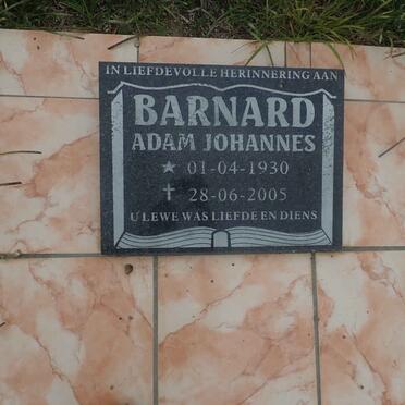 BARNARD Adam Johannes 1930-2005