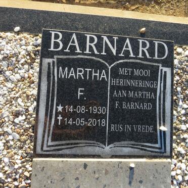 BARNARD Martha F. 1930-2018