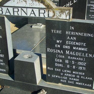 BARNARD Marthinus Christoffel 1902-1982 &amp; Rosina Magdelena BARNARD 1902-1971
