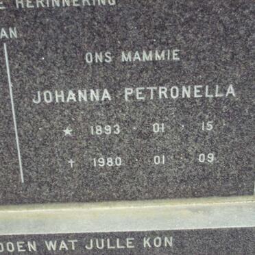 BARNARD Johanna Petronella 1893-1980