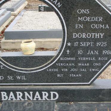 BARNARD Frederick Johannes Rudolph 1922-1986 &amp; Dorothy 1925-1988