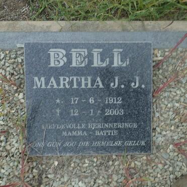BELL Martha J.J. 1912-2003